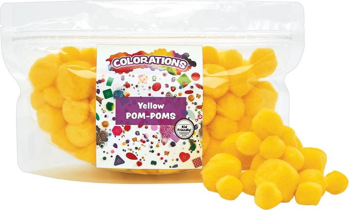 Actual product image Colorations Colouring - Pom Poms yellow, 100 pieces.