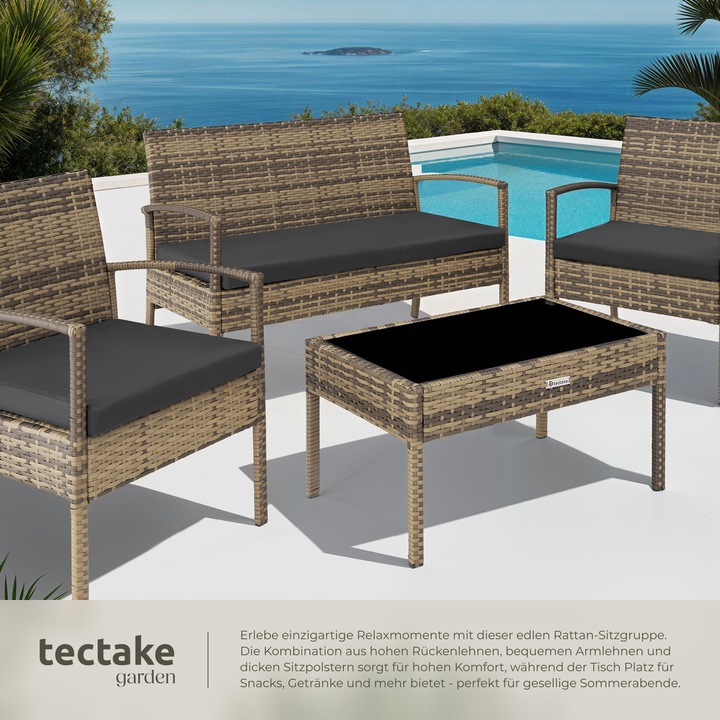 Produktbild tectake Rattan Sitzgruppe