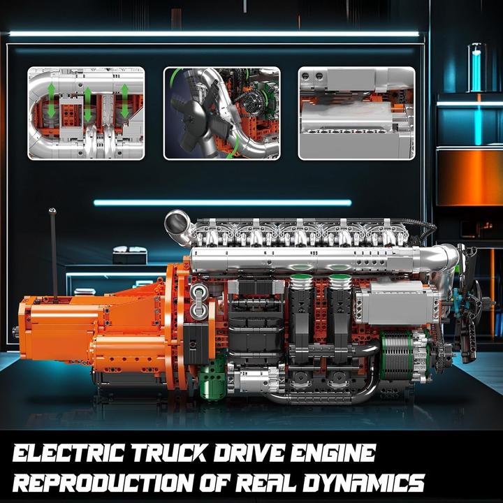 Image du produit Mould King Inline-6 Truck Motor & Getriebe
