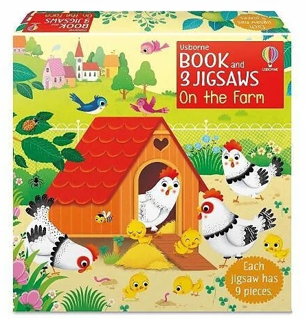Immagine prodotto Libro e 3 puzzle Usborne: Nella fattoria (Inglese, Federica Iossa, Sam Taplin)