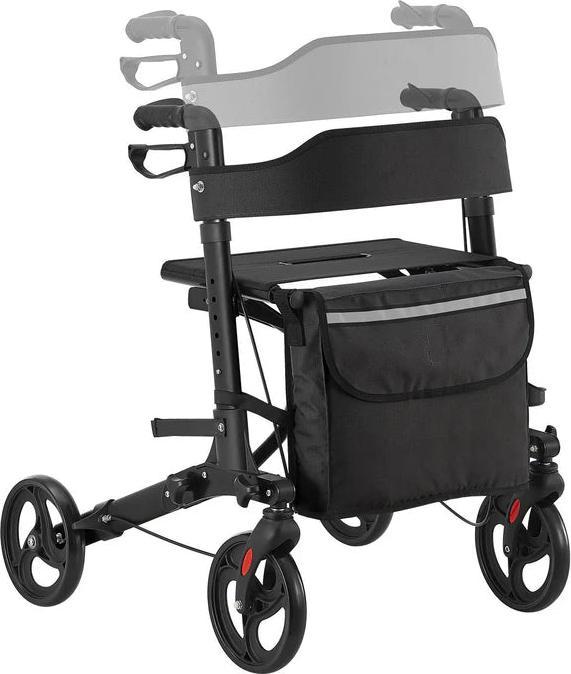 Immagine prodotto Juskys Rollator Vital con sedile e borsa per la spesa