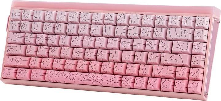 Produktbild Aula Gasket-Tastatur HERO84 HE PINK+Gradient+Contour Dragon King Switch RGB (DE, Kabelgebunden)