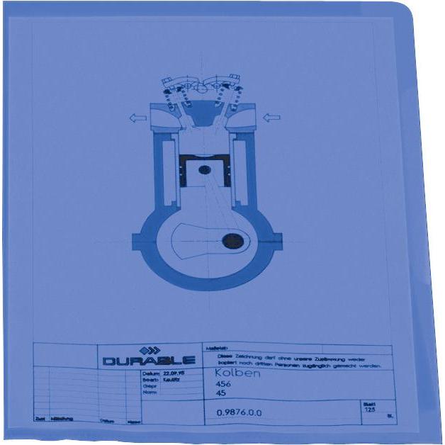 Durable, Mappe, SICHTHÜLLE STANDARD 1 Pg. Ã 100 Stück 233706 (A4, 100 x)