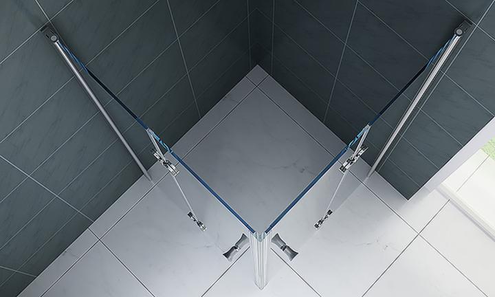 Immagine prodotto Jet-Line Doccia pieghevole 100x100x200cm in vetro trasparente (95 cm, 95 cm, 200 cm)