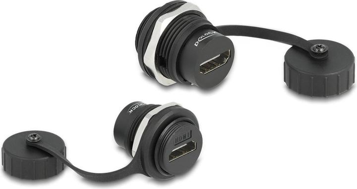 Image du produit Delock Prise HDMI-A encastrée avec bouchon IP67 étanche à la poussière et à l'eau (HDMI, 2.35 cm)