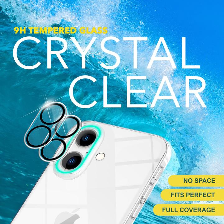 Actual product image Nalia 2x camera protection glass (2 Piece, Apple iPhone 16 Plus)