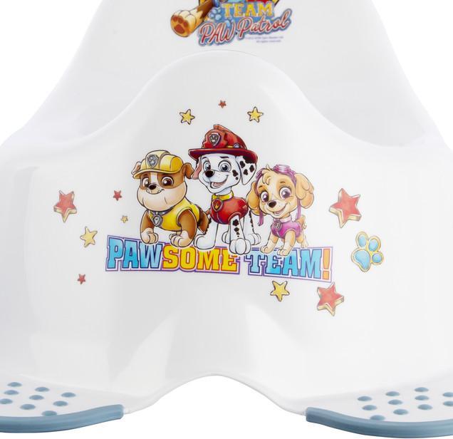 Productafbeelding keeeper Kinder babypot ""adam Paw Patrol"", wit/blauw met print, met rubberen voetjes, materiaal: PP