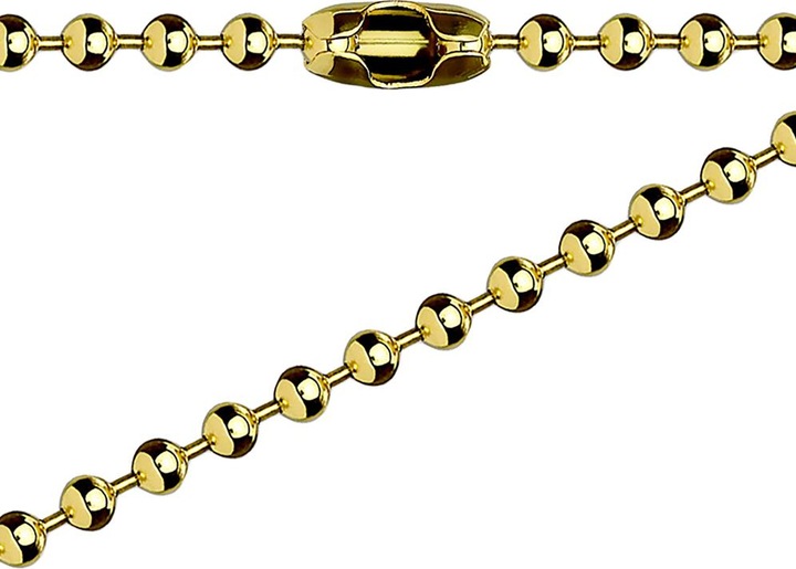 Produktbild Star Piercing Kette mit Kugeln vergoldet (Chirurgenstahl 316L, ohne Messing)