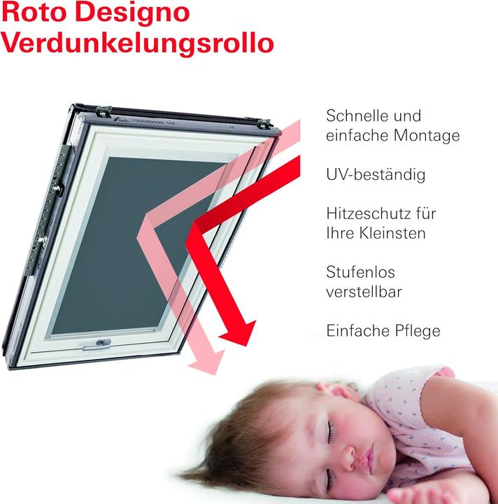 Immagine prodotto Roto Verdunkelungsrollo für Designo Dachfenster R6/R8/i8 (75 x 98 cm)