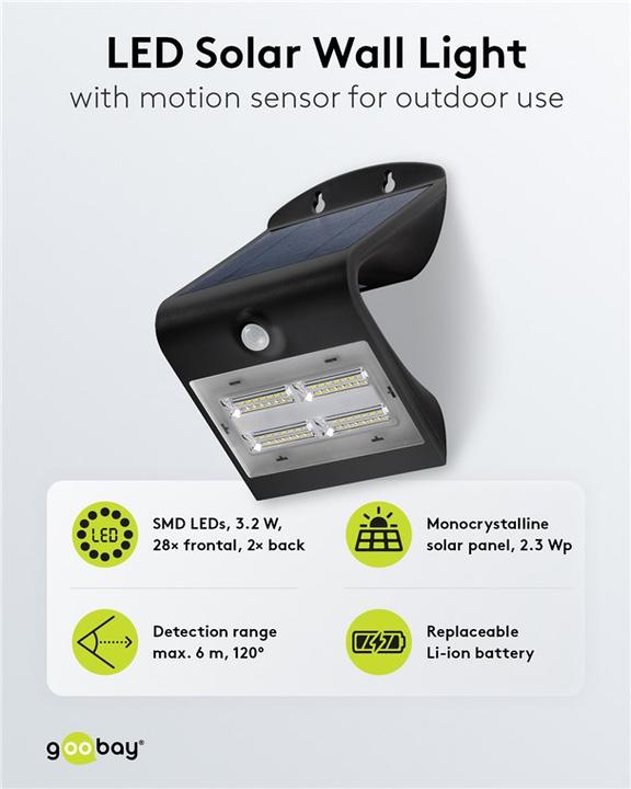 Image du produit Goobay LED solaire (400 lm, IP65)