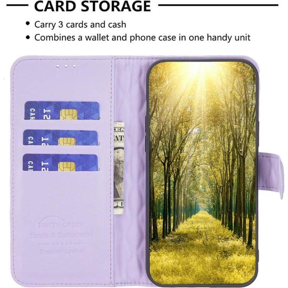 Thumbnail - Binfen Color Xiaomi 13 Lite - BINFEN Leder Etui Hülle violett (Xiaomi 13 Lite), Smartphone Hülle, Violett