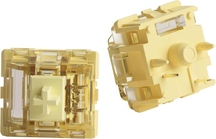 Actual product image Akko V5 Pro Cream Yellow with LED Condenser