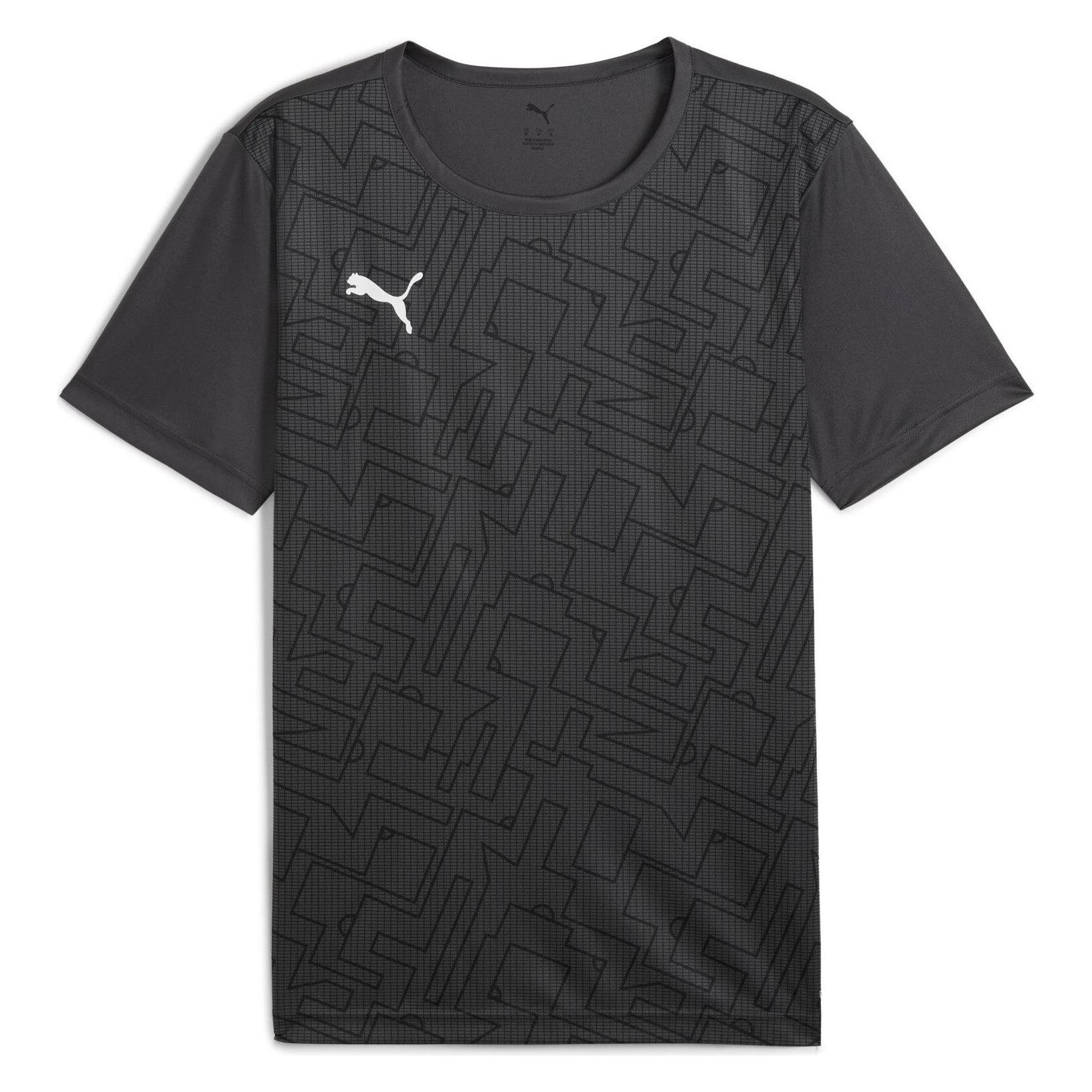 Puma, Herren, Sportshirt, IndividualRISE Graphic Jersey (S), Grau, Schwarz, S