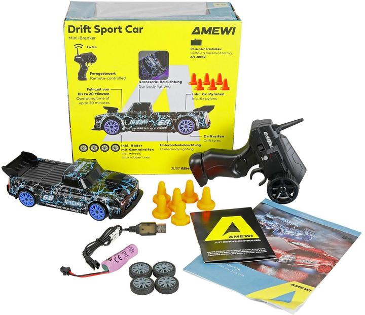 Produktbild Amewi Drift Sport Car Mini-Breaker 4WD 1:24 RTR blau (RTR Ready-to-Run)
