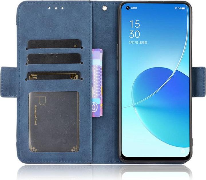 Produktbild Cover-Discount OPPO Reno6 - Etui mit vielen Kartenfächer dunkelblau (Oppo Reno 6)