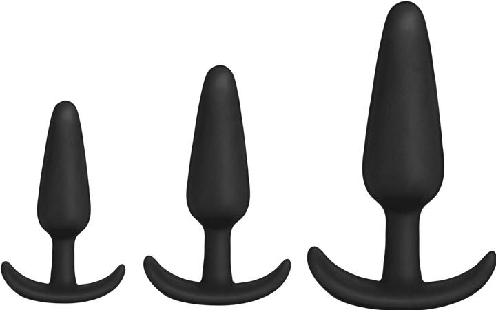 Produktbild Doc Johnson Tush Trainer - 3 Piece Silicone Set - Black