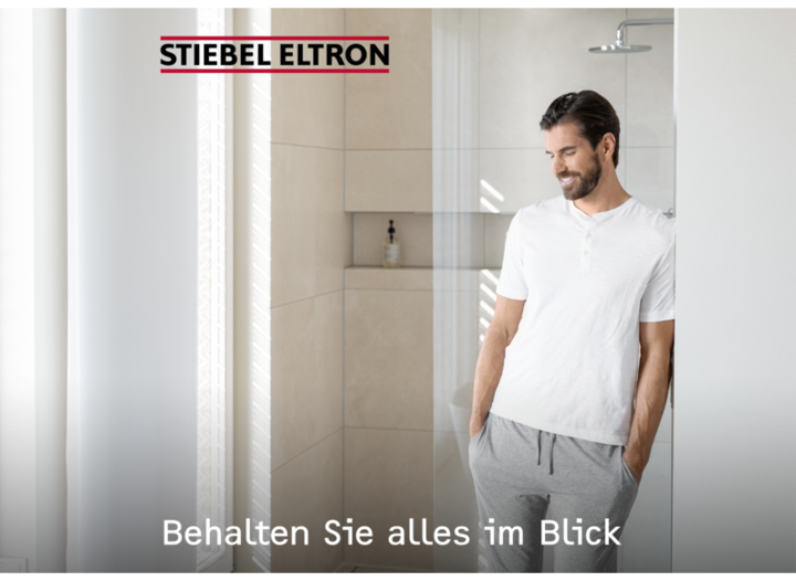 Actual product image Stiebel Eltron DHB-E 18/21/24 LCD Electronic instantaneous water heater, temperature accurate to the degree thanks