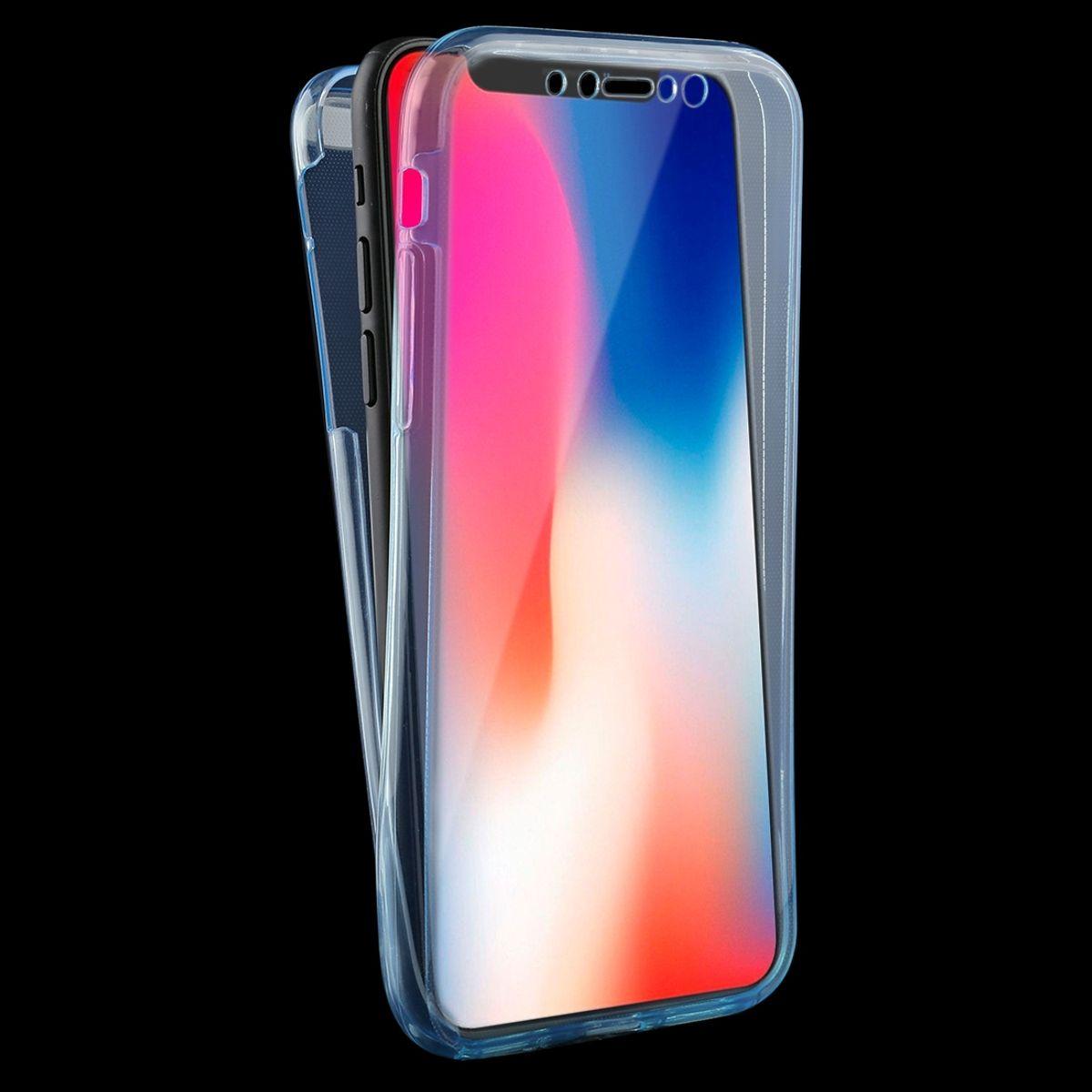 König Design Apple iPhone X / XS Hülle Case Handy Cover Schutz Tasche Schtuzhülle Bumper Blau (Apple iPhone XS), Smartph...