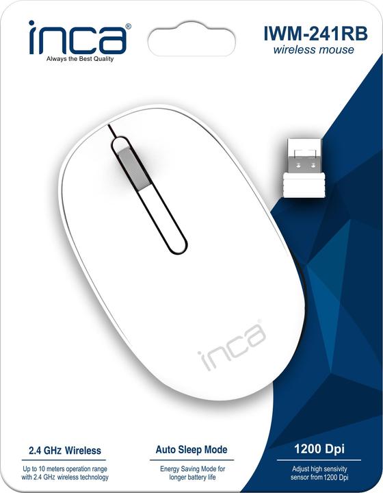 Actual product image Inca Mouse IWM-241RB CANDY DESING 3D- White (Wireless)