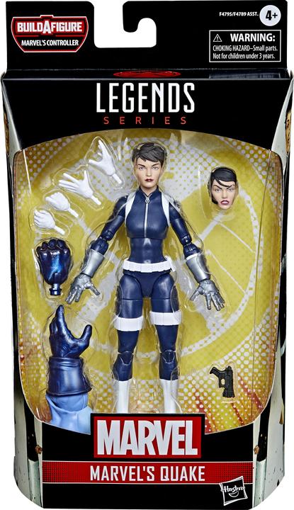 Actual product image Hasbro Legends Series Marvel's Quake, 15 cm tall action figure to collect, 5 accessories.