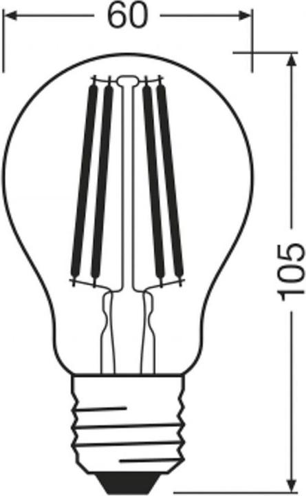 Produktbild Osram Led Filament Classic A (E27, 4 W, 840 lm, 1 x, A)
