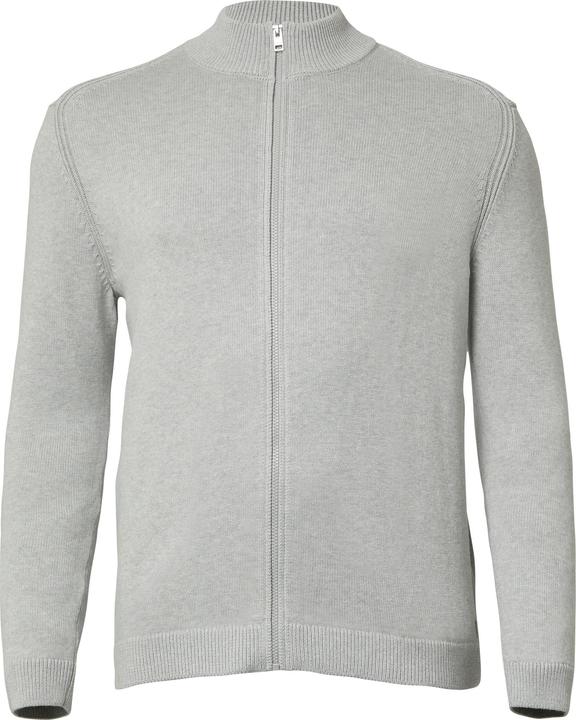 Produktbild s.Oliver Strickjacke Baumwoll-Strickjacke mit Stehkragen und Logo-Patch (3XL)
