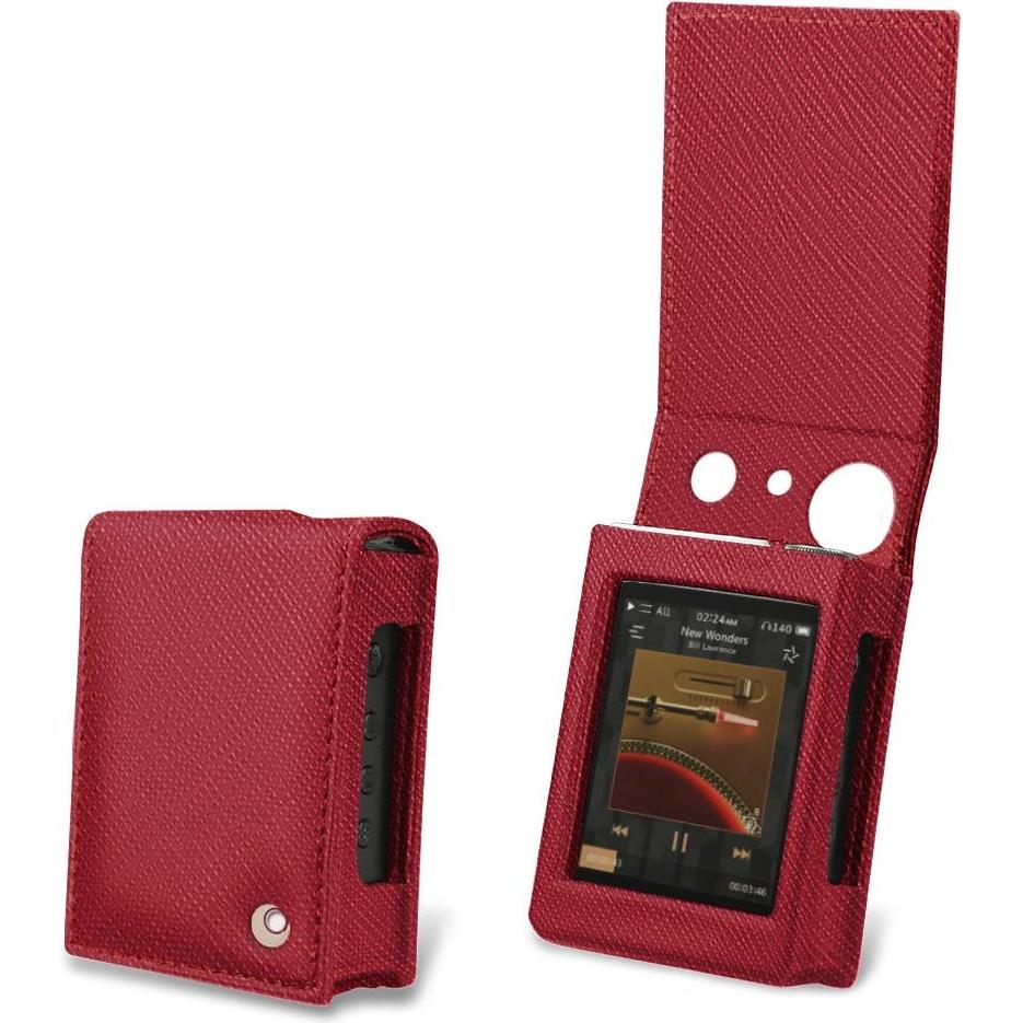 Noreve Lederschutzhülle vertikal, MP3 Tasche + Hülle, Rot