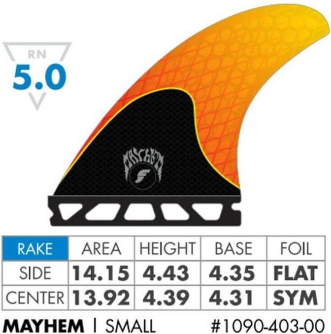 Actual product image Futures Thruster Fin Set Mayhem 3.0 S Honeycomb