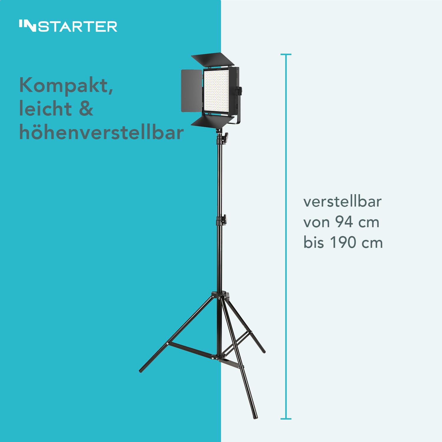 Thumbnail - Wiltec Spectar Bi-Colour LED Panel 5.2 Kit (Flächenleuchte), Dauerlicht, Schwarz