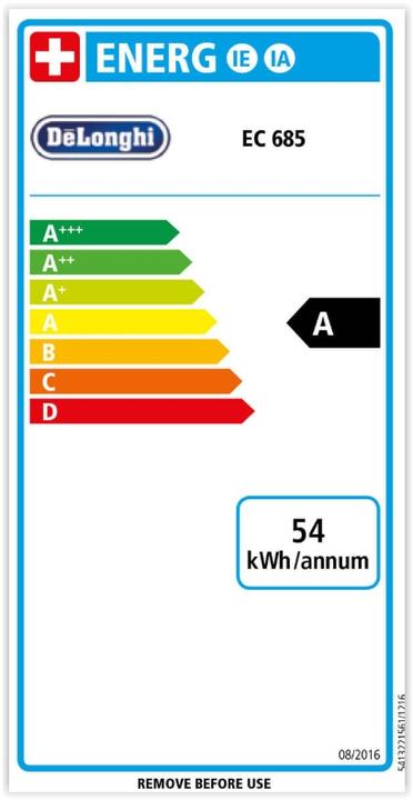 Label énergétique De'Longhi Dedica