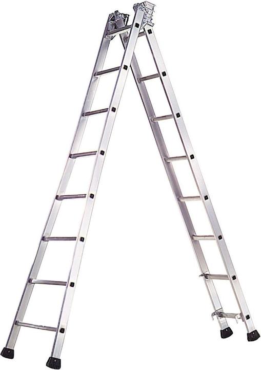 Image du produit Little Jumbo 1201252014 1252 Reformleiter mit gebogenen Holmen 2 x 14 Sprossen (Échelle multifonction, 125.20 cm)