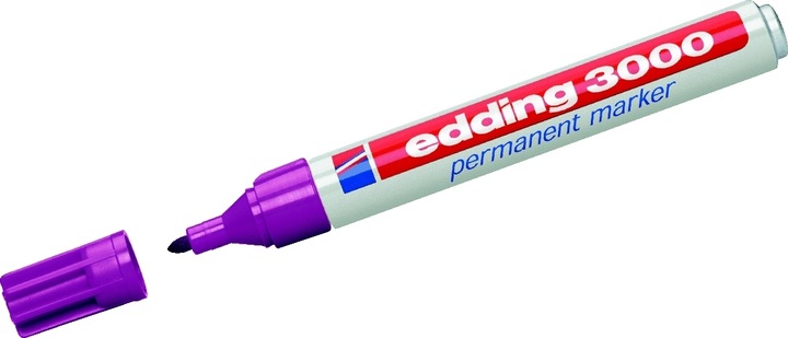 Actual product image Edding Permanent Marker 3000 (Red, Violet, 1.50 mm, 1 x)