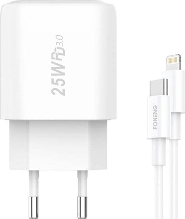 Actual product image Foneng Quick Charger EU40 Type-C to iPhone (25 W)