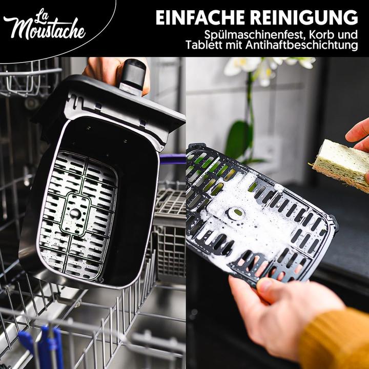 Produktbild Moustache 8 Liter ölfreie Fritteuse, Schwarz