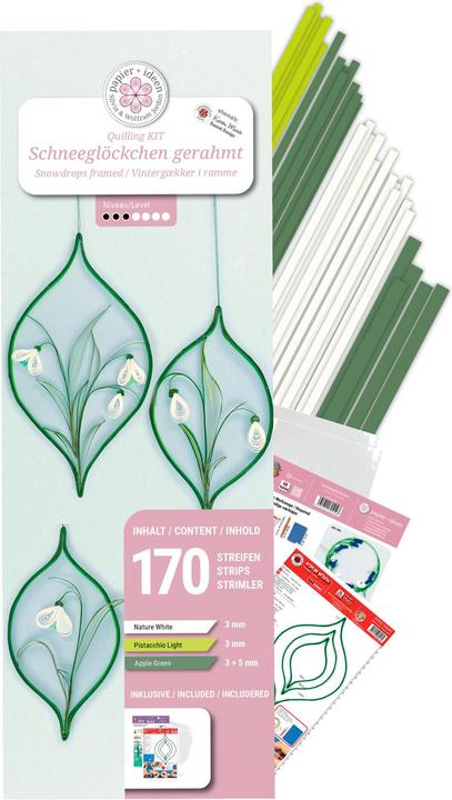 Produktbild Papier+ideen Quilling-Set "Schneeglöckchen"