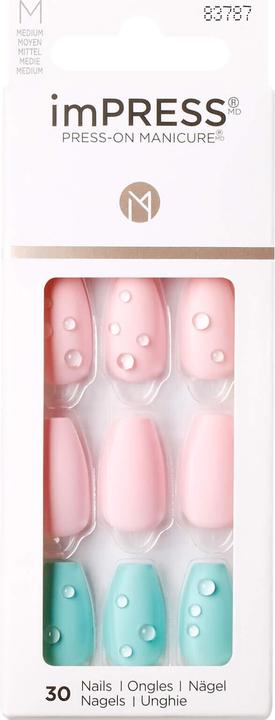 Immagine prodotto KISS Chiodi autoadesivi imPRESS Nails Dew Drop 30 pz (L) (Unghie artificiali)