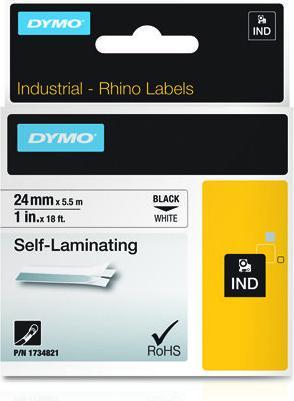 Produktbild Dymo Rhino selbstlaminierendes Vinylband (2.40 cm, Weiss)