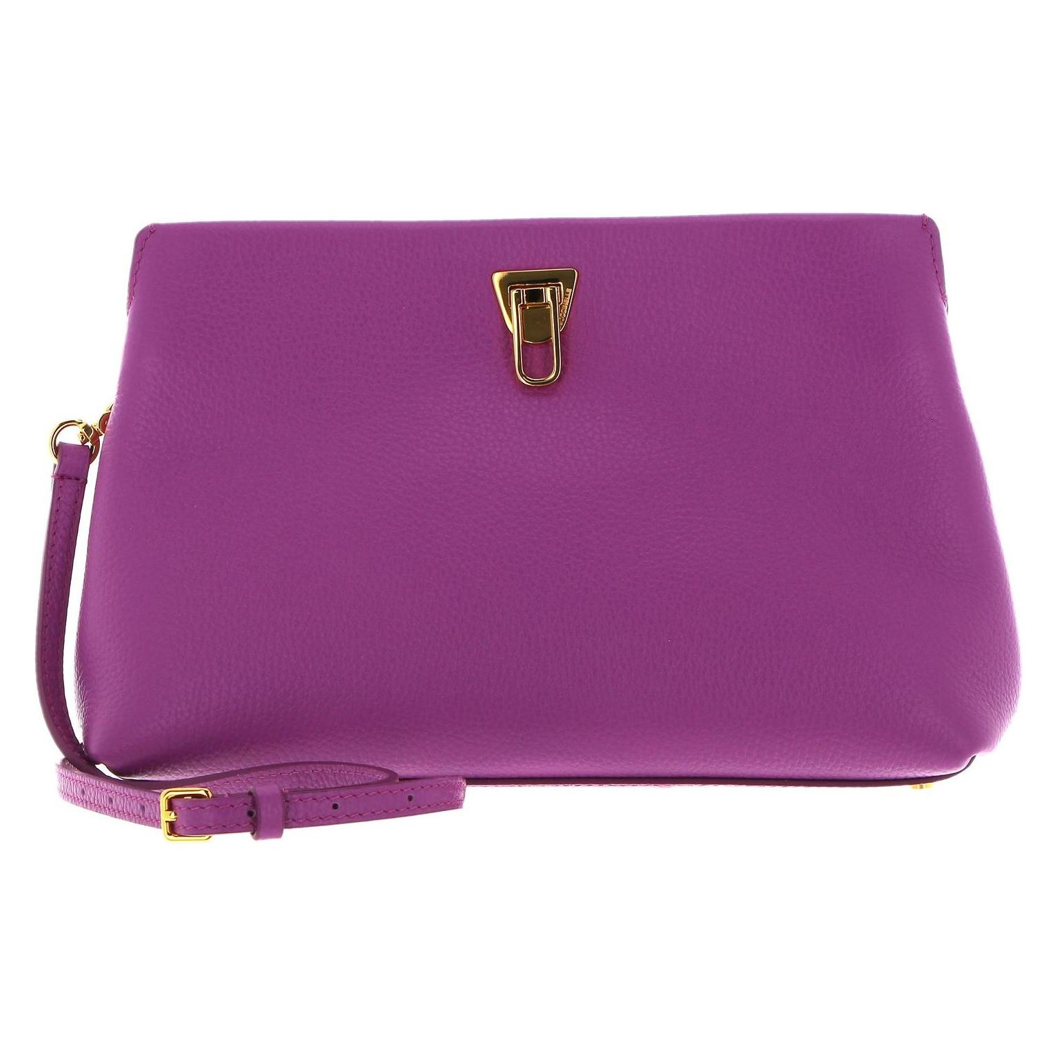 Coccinelle, Damen, Handtasche, Beat Clutch Handbag Grained Leather, Violett