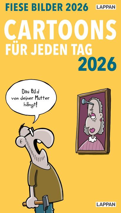 Actual product image Fiese Bilder Cartoons für jeden Tag 2026: Tagesabreisskalender