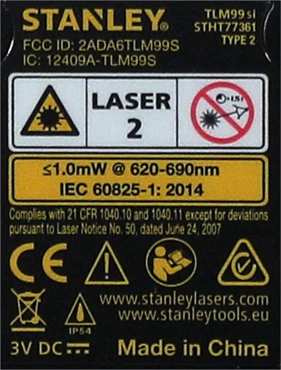 Produktbild Stanley Laser-Entfernungsmesser TLM99SI (35 m, 690 nm)