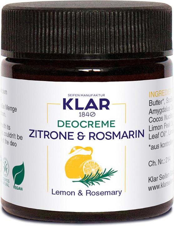 Produktbild Klar Deocreme Zitrone & Rosmarin (Crème, 30 ml)