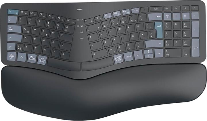 Actual product image Hama WK-900 Bluetooth® Keyboard German, QWERTZ Black Multimedia keys (DE, Wireless)