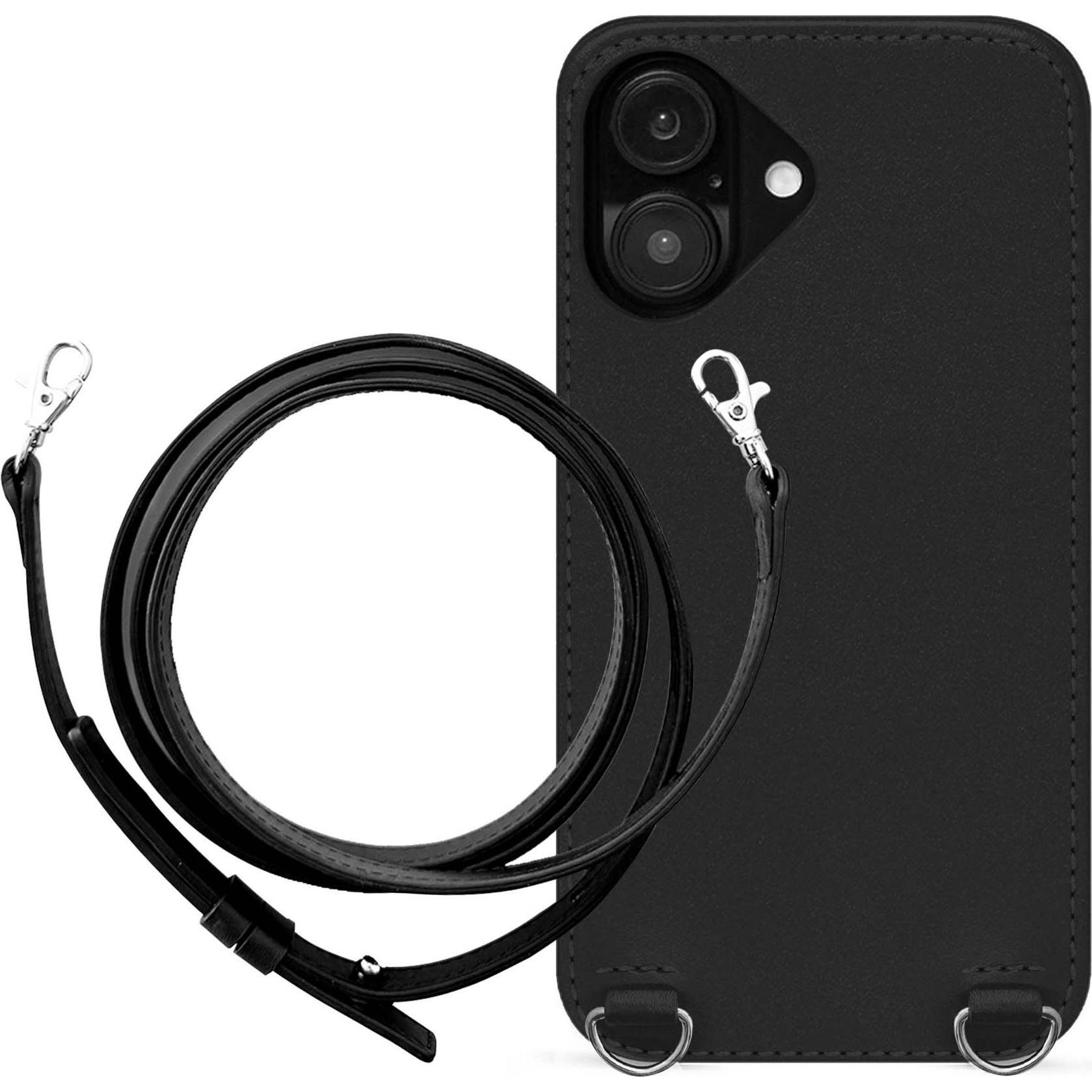 Noreve Schutzhülle mit Schulterriemen Apple iPhone 16 (Apple iPhone 16), Smartphone Hülle, Orange