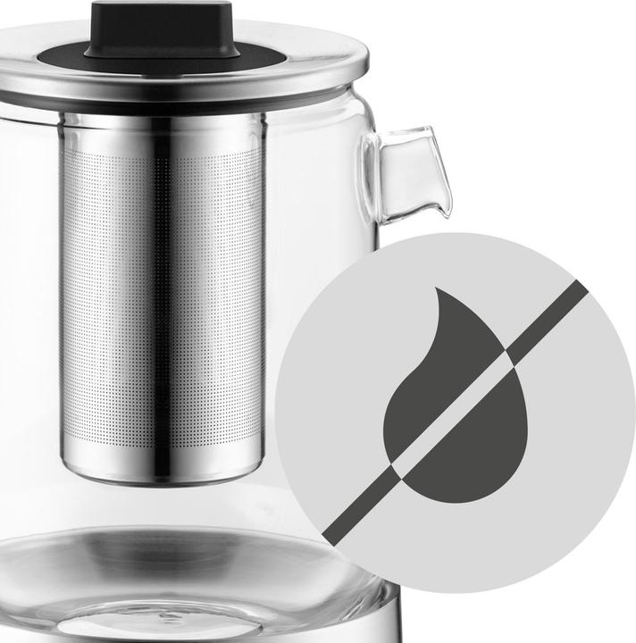 Produktbild WMF Teeset Teekanne mit Stövchen und Siebeinsatz 3tlg Glaskanne 1,3l SensiTea (1.30 l)