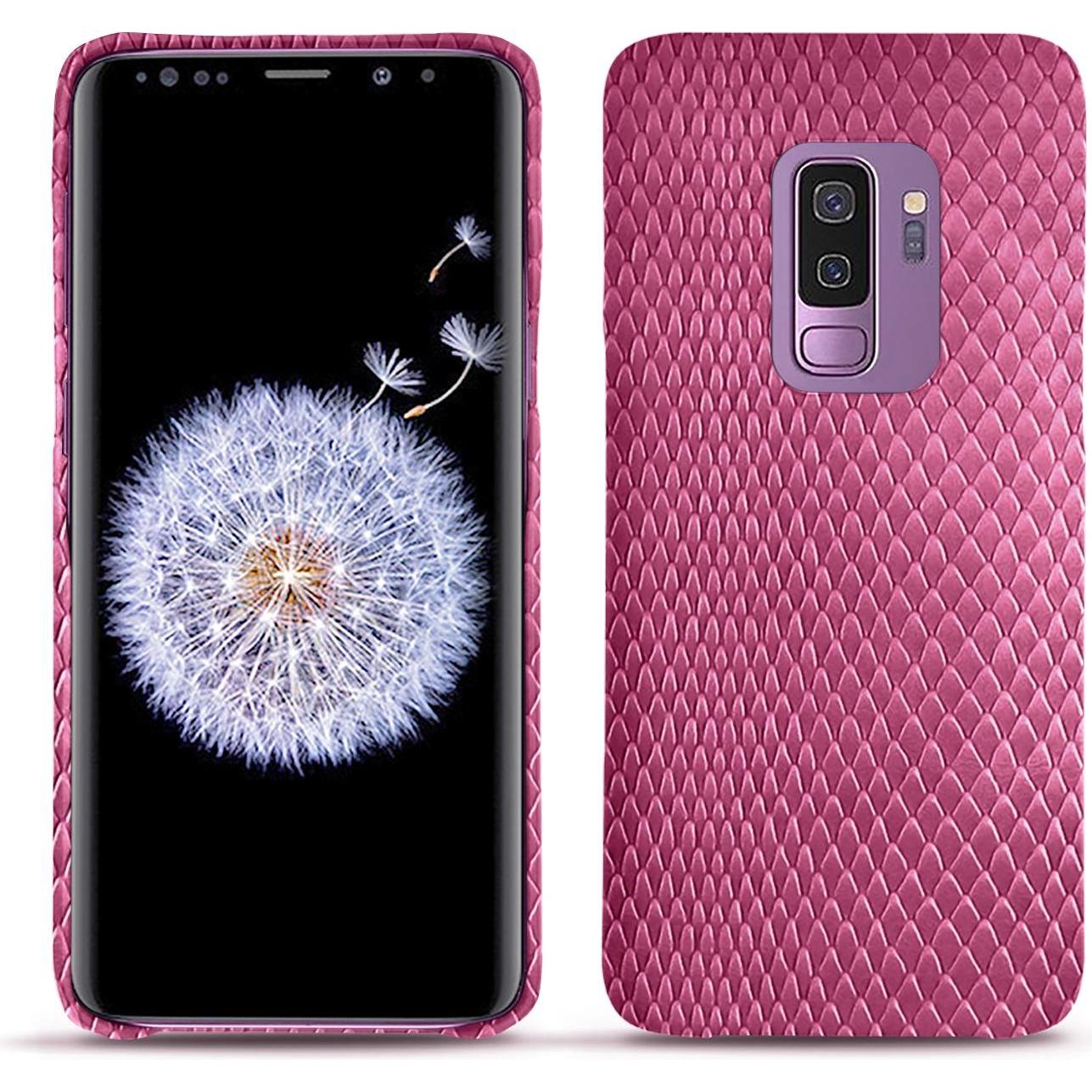 Noreve Lederschutzhülle (Samsung Galaxy S9+), Smartphone Hülle, Rosa