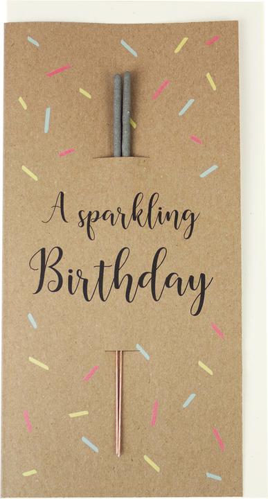 Image du produit Fidea Design Faltkarte A6/5 mit Wunderkerze Eva - A sparkling Birthday