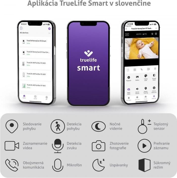 Image du produit Truelife NannyCam R7 Dual Smart (Vidéo et audio, 300 m)