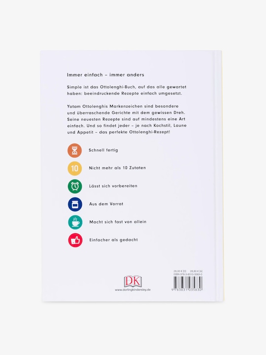 Actual product image Simple. Das Kochbuch (German, Yotam Ottolenghi, 2018)