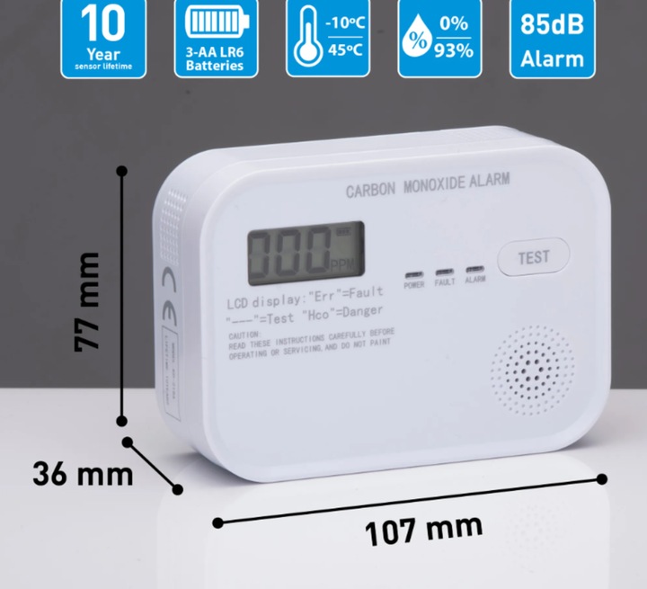 Actual product image Grundig Carbon monoxide detector