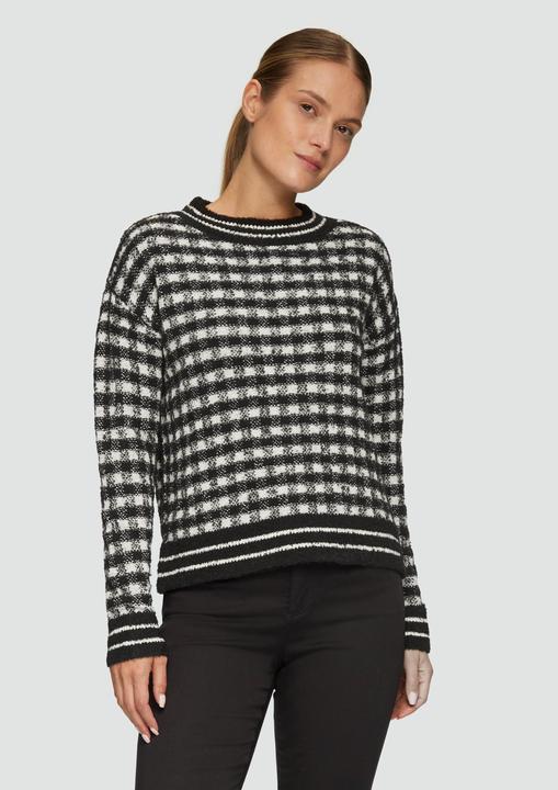 Produktbild s.Oliver Strickpullover Strickpullover mit Karomuster (44)